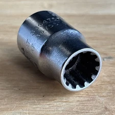 Snap On 3/8" Hex Shallow Socket 3/8" Drive Spline Drive FES120 SAE #12 USA READ