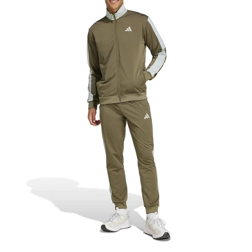 Adidas Tuta da Uomo Sportswear Basic Tricot Colorblock Verde Taglia L Cod JI8897 - Imagen 1 de 6
