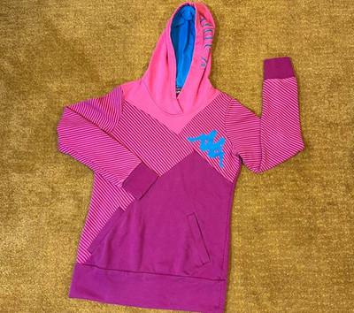 Kappa cotton/poly blend hoodie sweatshirt asymmetrical stripes streetwear XLARGE
