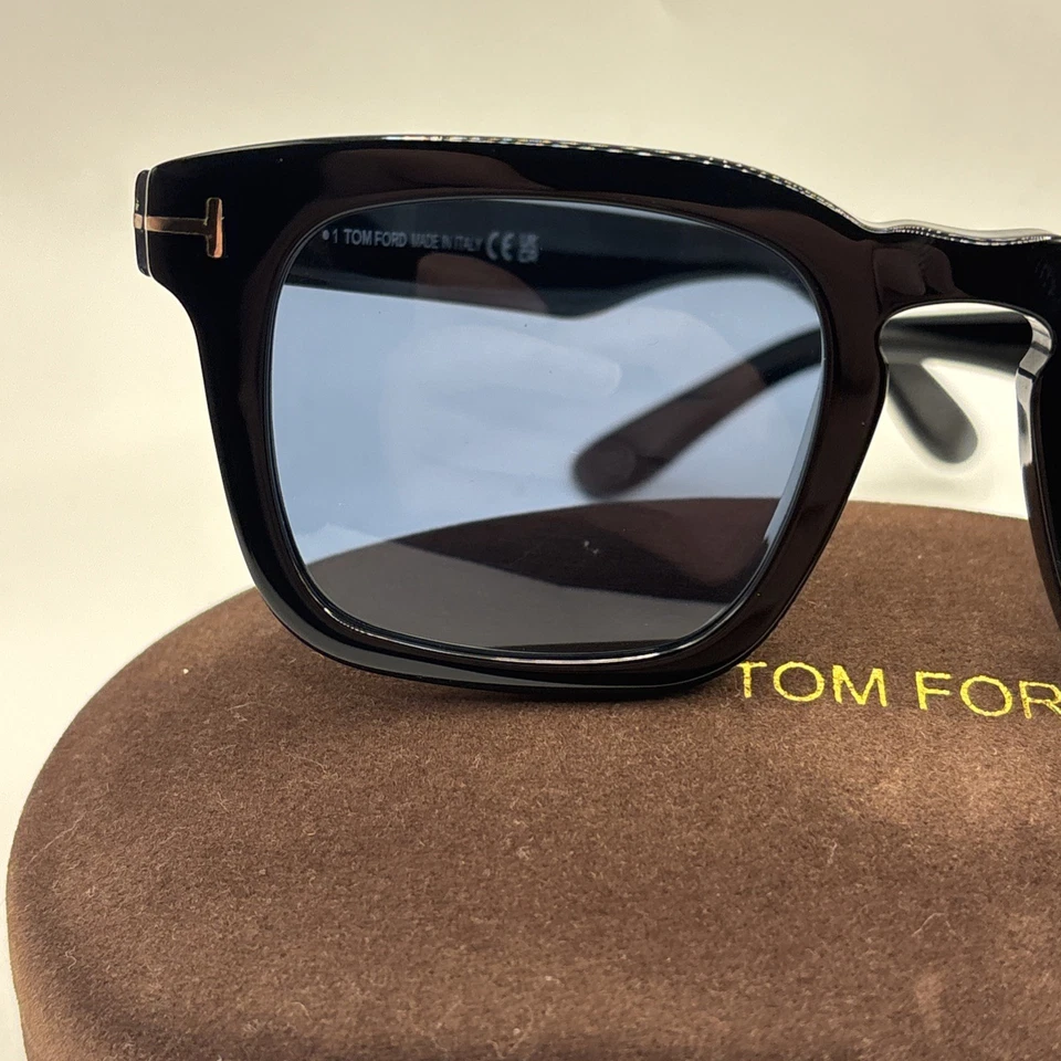 Gafas de sol Tom Ford TF751 01V Dax negras/azules polarizadas impecables auténticas Foto 3 de 4