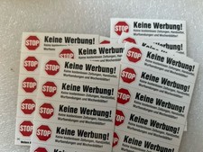 Bitte Keine Werbung Aufkleber - abzugeben geg...