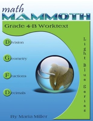 Math Mammoth Grade 4-B Worktext Paperback Maria Miller