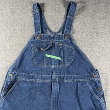 Key Bib Overalls Mens 46x32 Blue Denim Workwear Carpenter 100 Cotton Imperial