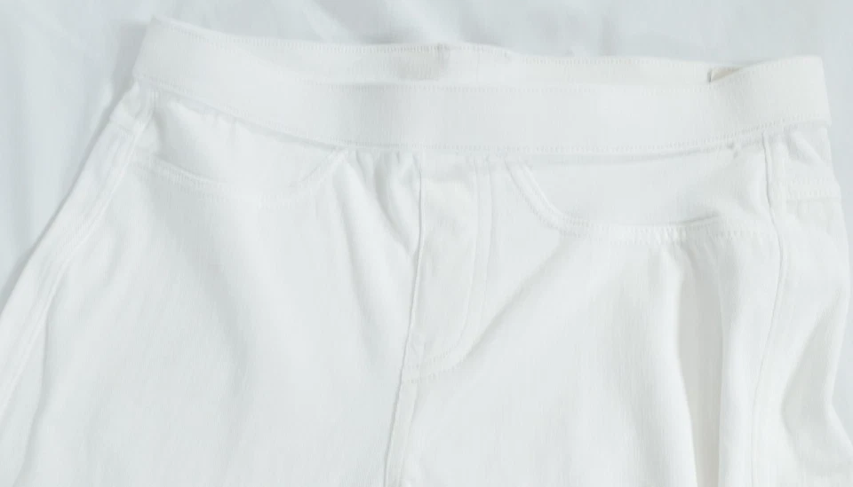 Leggings sin tonterías para mujer pequeños blancos elásticos jeggings pantalones bolsillos Foto 4 de 4