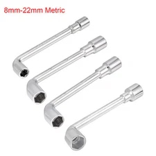 8mm-22mm Metric L Shaped Angled Open Hex 6 point Socket Wrench