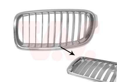 KüHlergrill KüHlergitter Schwarz Chrom FüR BMW 3Er Touring F31 F30-image