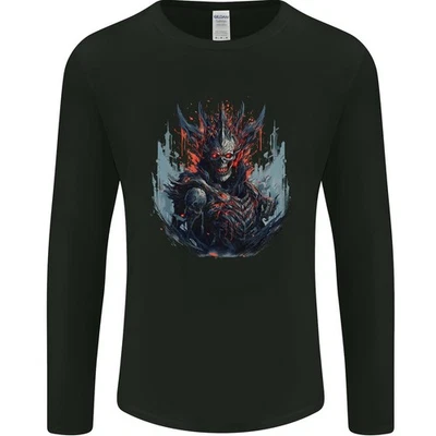 T-Shirt À Manches Longues Pour Hommes Demon Empereur Crâne Maléfique - Photo 1/2