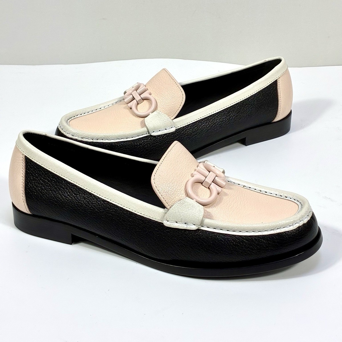 Salvatore Ferragamo Ivory Leather Loafers Loafer with Gancini ornament - Women | Ferragamo main image 4