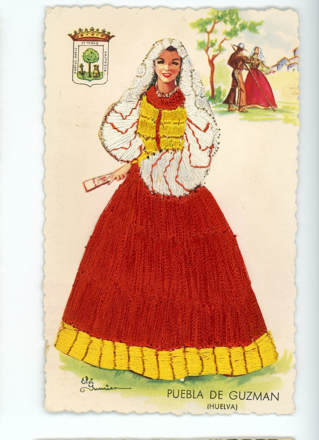 Disfraz Popular Vintage Bordado Puebla de Guzmán Huelva España AA78