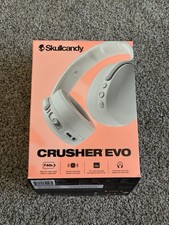 Skullcandy Crusher Evo Bone White Wireless Headphones Open Box Adjustable Bass