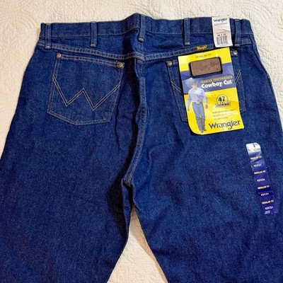 Wrangler Cowboy Cut Premium Performance 47MWZ Reg Fit Jeans 40x34 Raw Denim
