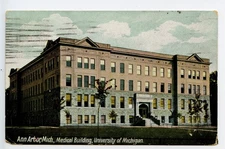 Vintage 1910 Postcard University of Michigan Medical Building Ann Arbor Leighton
