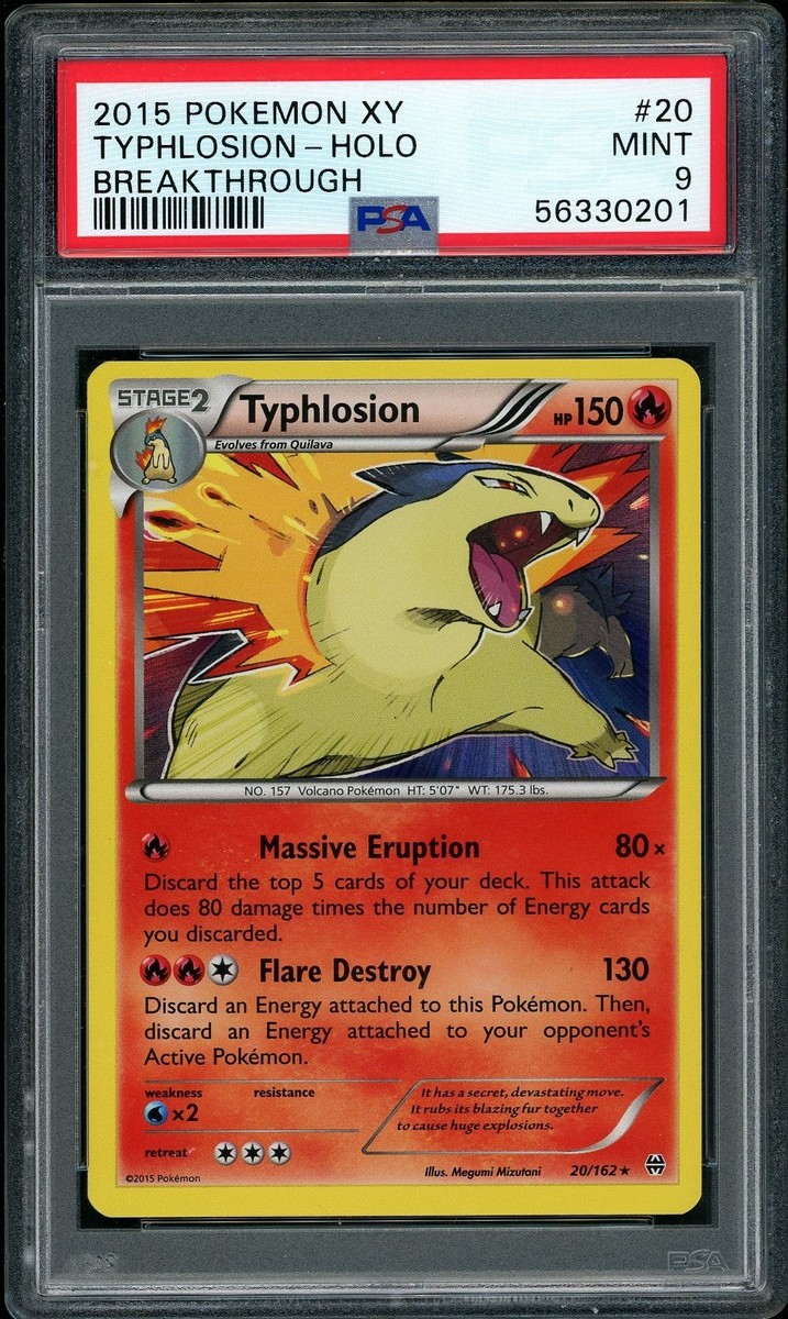 2015 Pokemon XY Breakthrough Typhlosion Holo #20 PSA 9 MINT | eBay