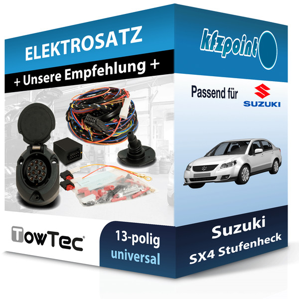 Towtec E-Satz 13Polig Universell Passend für Suzuki SX4 Stufenheck Elektrosatz-image