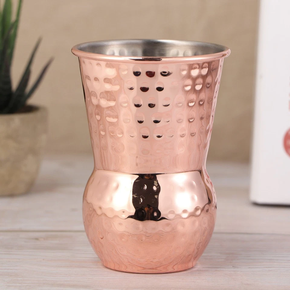400ml Rose Copper Cup Shot Glasses Retro Wine Goblet Toasting - Image 2 of 4