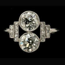 2.50 Ct White Diamond Art Deco Vintage Engagement Ring 925 Sterling Silver