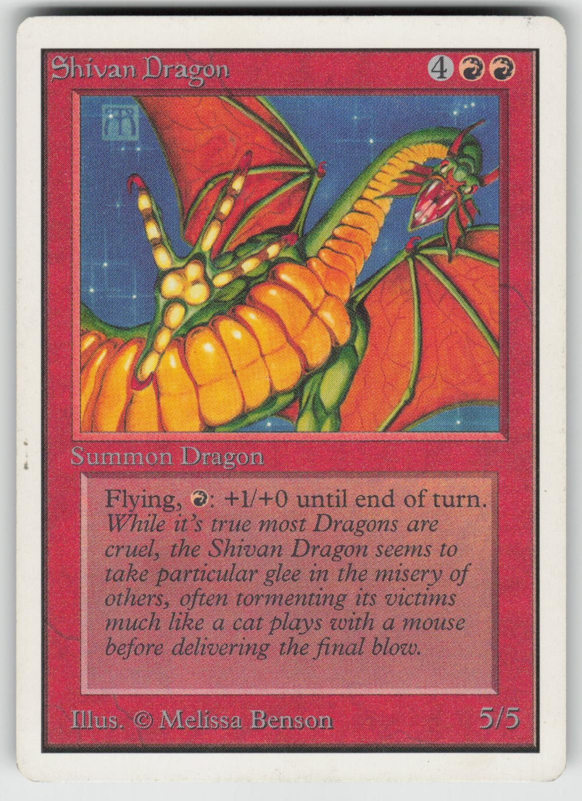 Shivan Dragon Unlimited Edition Rare MAGIC: THE GATHERING