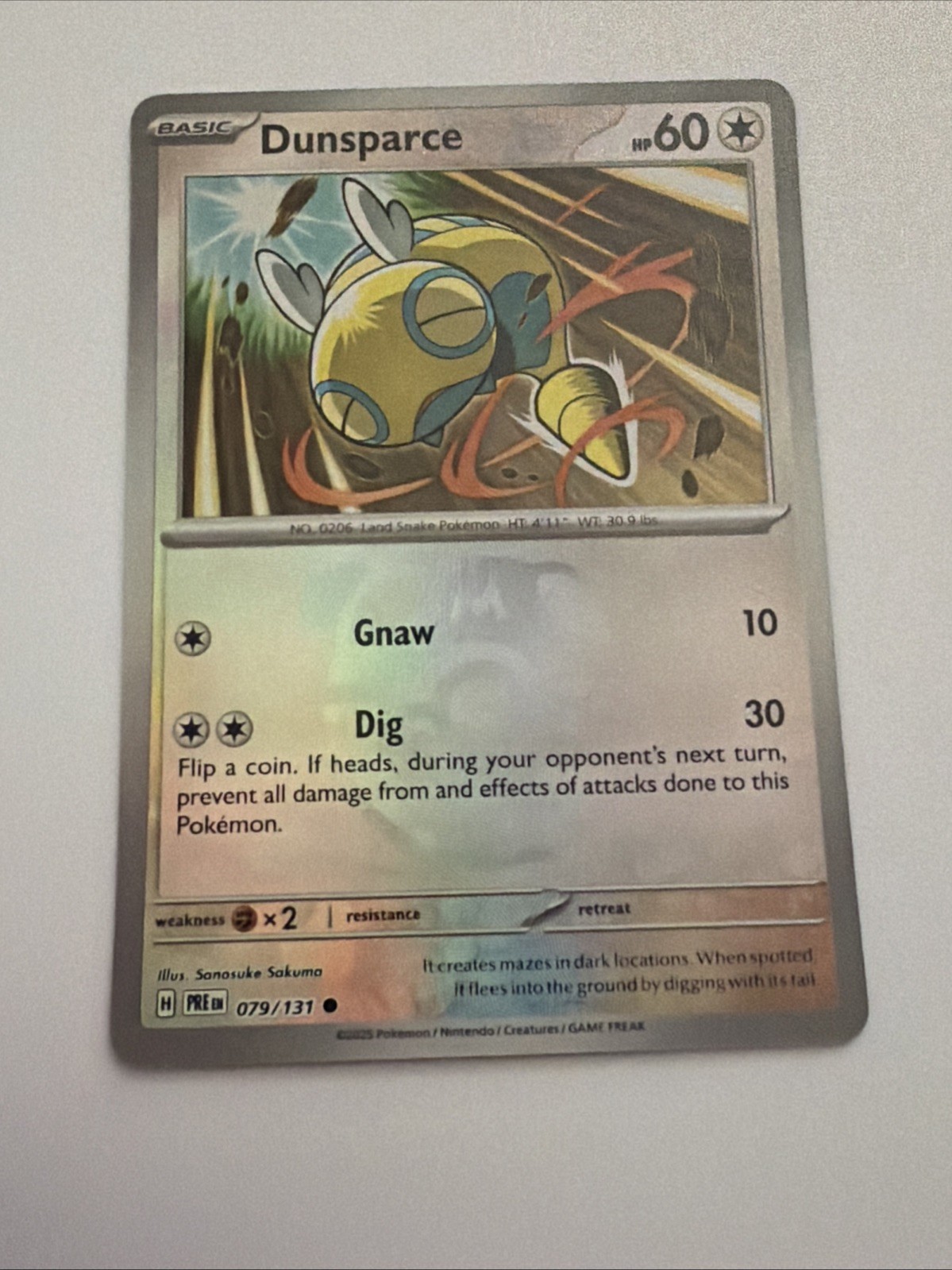 Dunsparce (Master Ball Pattern) Common SV: Prismatic Evolutions 079/131 NM