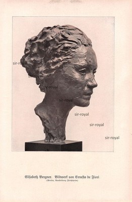 Elisabeth Bergner - Ernesto de Fiori - 1926 - Historischer Kunstdruck ~16x24cm