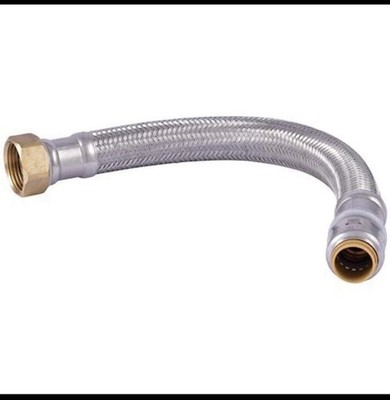 SharkBite Water Heater Connector 1/2  x 3/4'' FIP 12'' Threaded Push-to-Connect