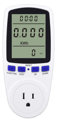 Watt Meter, Plug-In Socket Power Meter, Auto Cost Calculator, Backlit Large Disp