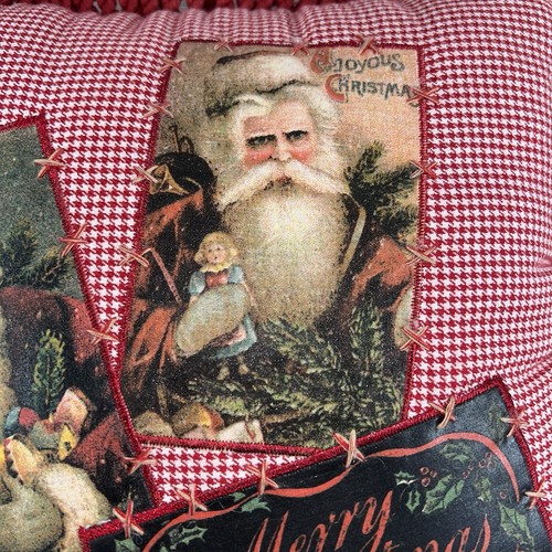 Decorative Throw Pillow (12"x12”) "Merry Christmas" Santa Claus - Picture 3 of 6