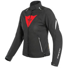 Giacca Moto Dainese Laguna Seca 3 D-Dry Lady - Nero/Rosso Lava/Bianco