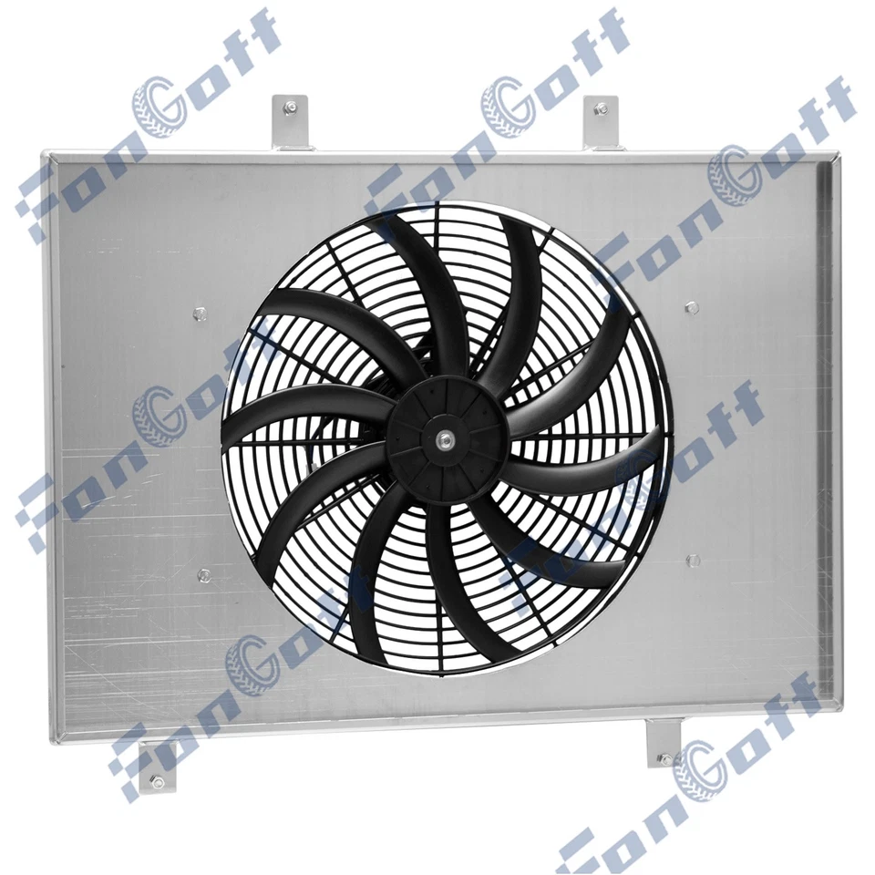 Aluminum Shroud+Fan For 1984-1994 Dodge B150,B250,B350 99-03 Dodge Ram 1500. Foto 2 de 4