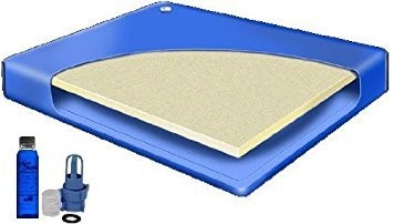 Queen Size 60x84 Semi Waveless Waterbed Mattress w/ a 4oz Queen, Blue,gray 