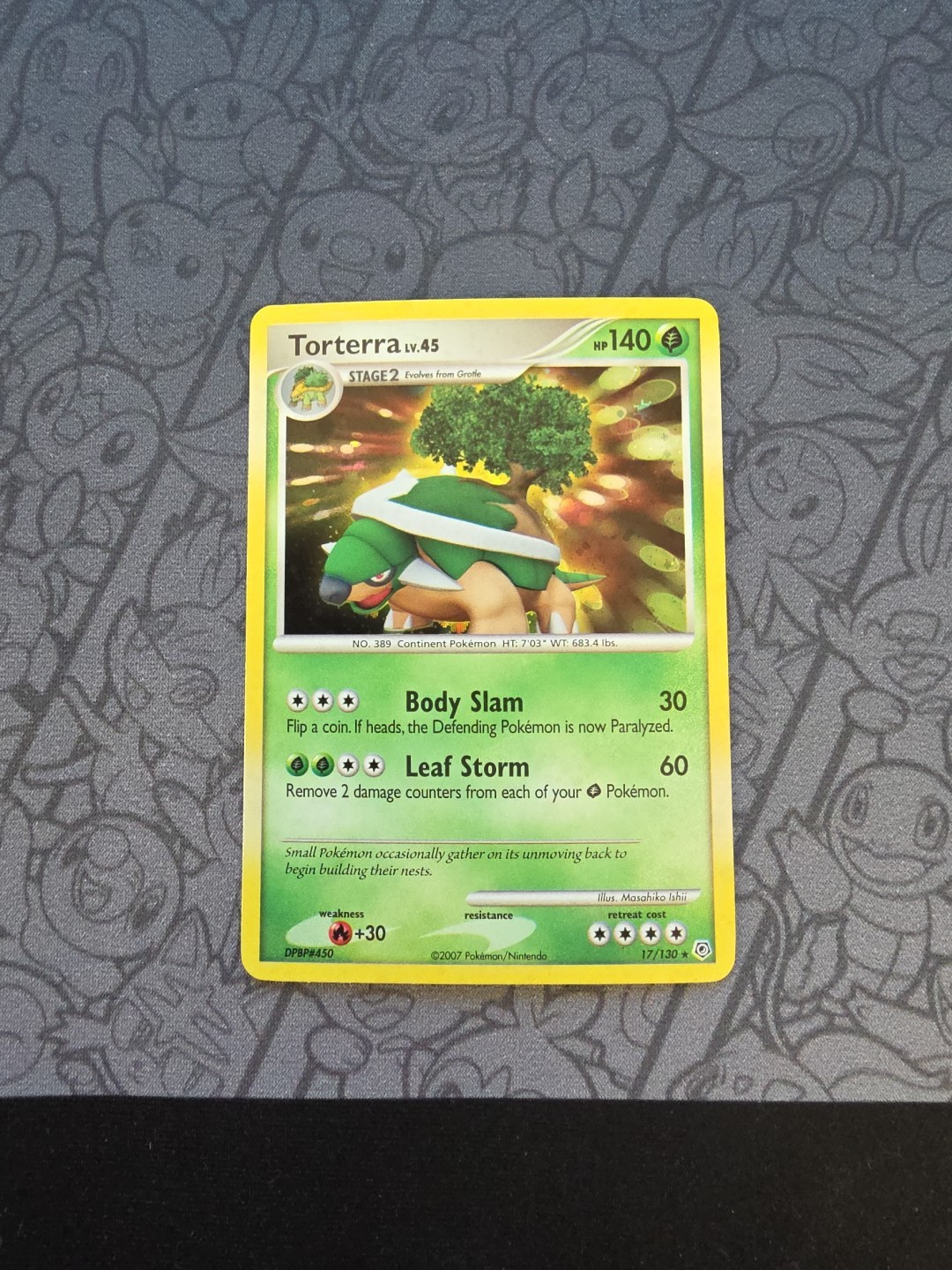 Pokemon: Torterra #17/130 Holo Rare Diamond & Pearl 2007 Vintage - LP - H43