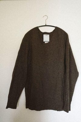 Visvim College Knit Mud Dye Sweater Men Size M Brown Cotton Visvim College Knit Mud Dye Sweater Men Size M Brown Cotton