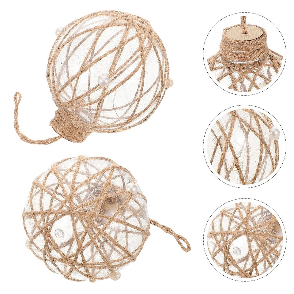 4 Piezas Colgantes de Árbol de Boda Transparente Decoraciones de Fiesta de Navidad Adorno Redondo Bolas Foto 2 de 4