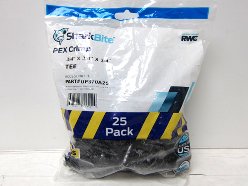 SharkBite UP370 Pex 3/4" x 3/4" x 3/4" Tee  (25 Pack)- SEALED!