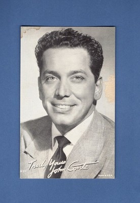 JOHN CONTE, Actor ~ 1950-60s Exhibit Supply Co/ESCO | Made in USA card B