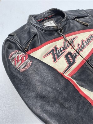 Harley-Davidson Women DASH Leather Jacket XL Vintage Racing 97102