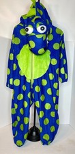 Rubies Dinosaur Dragon Halloween Costume 3T 4T Zip Up One Piece Hood Blue Green