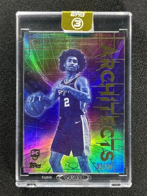 2/10 JSY# 1/1 2025-26 Topps Three 3 Dylan Harper #AR-2 Blue Architects Rookie RC