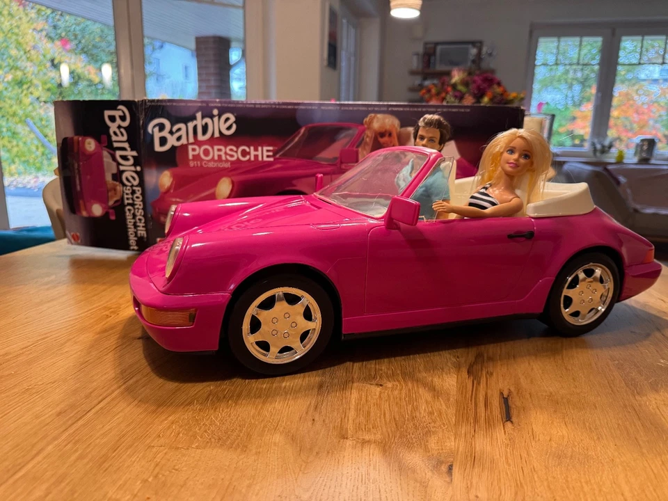 Mattel Barbie Porsche 911 Cabriolet 1992 Pink, Box, selten TOP - Bild 1 von 4