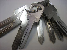 10 Ford H75 Key Blank / Nickel Plated / Made by ILCO in USA / New