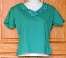 Gitano Ladies Size S Green S/S Pullover Top