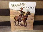 Marlin Firearms Big Game Rifles Co Metal Sign Tin .22 Vintage Garage Bar Rustic