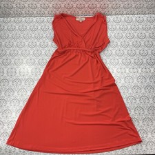 Philosophy A-Line Sleeveless Orange Casual Stretch Dress Women M