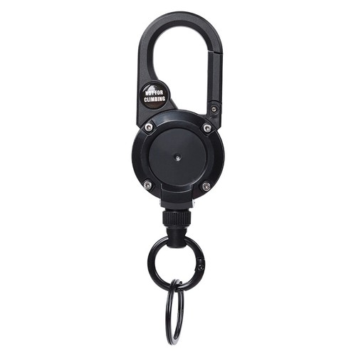 Anti-theft Metal Easy-to-pull Buckle Rope Elastic Keychain Retractable Key R _in - Picture 6 of 7
