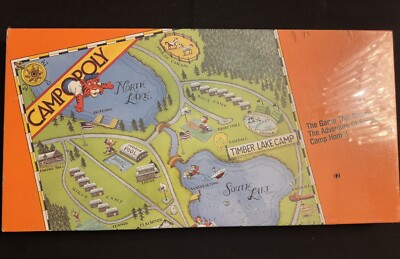 New Vintage Rare Timber Lake Camp Campology Game Board 1980 s