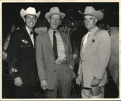 1956 Press Photo Harris County Sheriff C.V. Kern with other chiefs, Houston, TX
