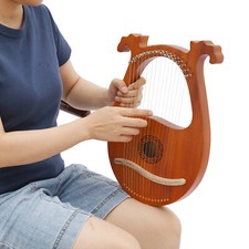 16 Strings Mahogany Harp Fit For Beginners Vintage Perfect Gift USA Shipping