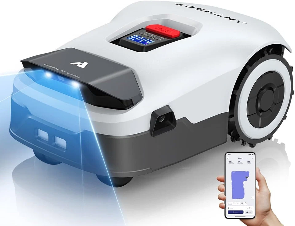 Redkey Genie 600 KI Drahtloser Mähroboter ohne Begrenzungskabel Max. 900m²