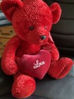 Vintage Russ International Plush Red Chenille Valentines Love Heart Teddy Bear  — photo 1