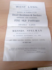 Particulars & Large Plan Of Small Residence & Gardens etc In WEST LYNN in 1894