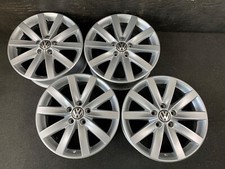 4 Vw Volkswagen Golf Jetta Silver Metallic Powder Coat Wheels Rims Caps 17